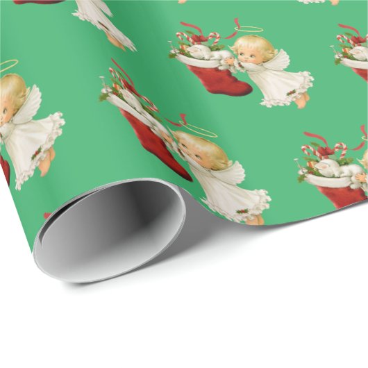 Weihnachts-Wrapping Paper-Little Angel Geschenkpapier (Rolleneckpunkt)