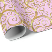 Weihnachts-Wrapping Paper Majesty Silver Wirbel Geschenkpapier (Rolleneckpunkt)
