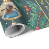 Weihnachts-Wrapping Paper mit Foto und Text Geschenkpapier (Rolleneckpunkt)