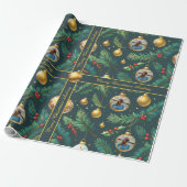Weihnachts-Wrapping Paper mit Foto und Text Geschenkpapier (Ungerollt)