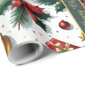 Weihnachts-Wrapping Paper mit Foto und Text Geschenkpapier (Rolleneckpunkt)