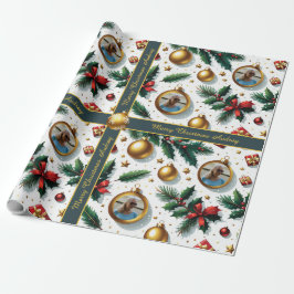 Weihnachts-Wrapping Paper mit Foto und Text Geschenkpapier