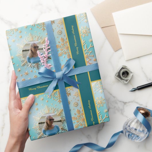 Weihnachts-Wrapping Paper mit Foto und Text Geschenkpapier (Schenken)