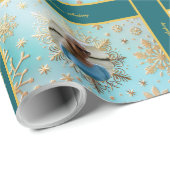 Weihnachts-Wrapping Paper mit Foto und Text Geschenkpapier (Rolleneckpunkt)