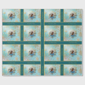 Weihnachts-Wrapping Paper mit Foto und Text Geschenkpapier (Flach)