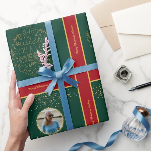 Weihnachts-Wrapping Paper mit Foto und Text Geschenkpapier (Schenken)
