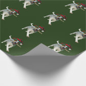 Weihnachts-Wrapping Paper mit Walking Hund Geschenkpapier (Ecke)