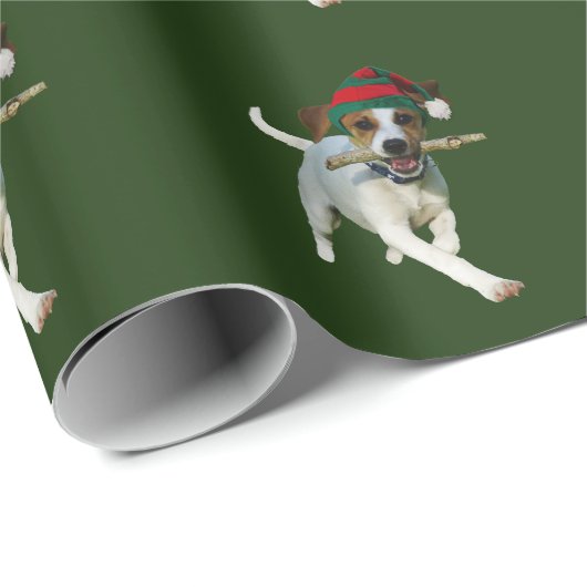 Weihnachts-Wrapping Paper mit Walking Hund Geschenkpapier (Rolleneckpunkt)