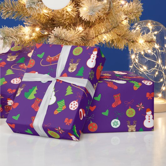 Weihnachts-Wrapping Paper mit Weihnachtsfiguren Geschenkpapier (Feiertage)