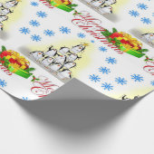 Weihnachts-Wrapping Paper Pinguin Snowflakes Geschenkpapier (Ecke)