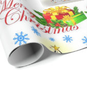 Weihnachts-Wrapping Paper Pinguin Snowflakes Geschenkpapier (Rolleneckpunkt)