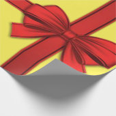Weihnachts-Wrapping Paper Red Bow Yellow Geschenkpapier (Ecke)