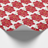 Weihnachts-Wrapping Paper Red Poinsettia Geschenkpapier (Ecke)