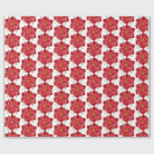 Weihnachts-Wrapping Paper Red Poinsettia Geschenkpapier (Flach)