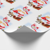 Weihnachts-Wrapping Paper Santa Claus, Mrs. Claus Geschenkpapier (Ecke)