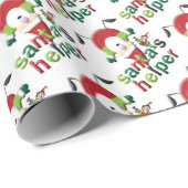Weihnachts-Wrapping Paper Santa's Helper Elf Geschenkpapier (Rolleneckpunkt)