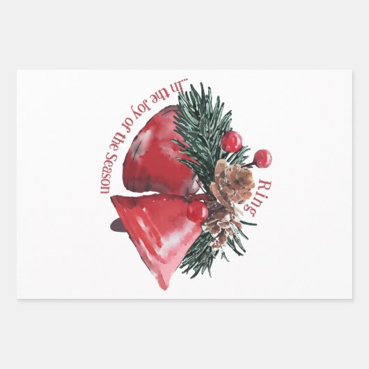 Weihnachts-Wrapping Paper Sheets - Ring in the Joy Geschenkpapier Set (Vorderseite 2)