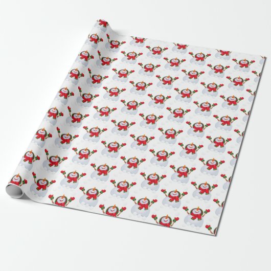 Weihnachts-Wrapping Paper Snowman Geschenkpapier (Ungerollt)