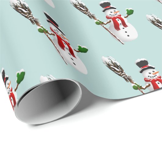 Weihnachts-Wrapping Paper Snowman Geschenkpapier (Rolleneckpunkt)