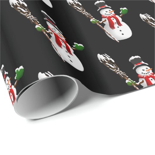 Weihnachts-Wrapping Paper Snowman Geschenkpapier (Rolleneckpunkt)