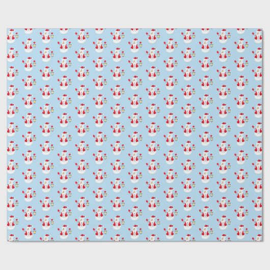 Weihnachts-Wrapping Paper Snowman Geschenkpapier (Flach)
