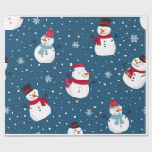 Weihnachts-Wrapping Paper (Thema Snowman) Geschenkpapier (Flach)