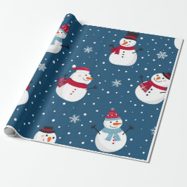 Weihnachts-Wrapping Paper (Thema Snowman) Geschenkpapier