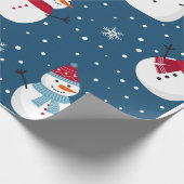 Weihnachts-Wrapping Paper (Thema Snowman) Geschenkpapier (Ecke)