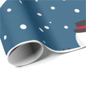 Weihnachts-Wrapping Paper (Thema Snowman) Geschenkpapier (Rolleneckpunkt)