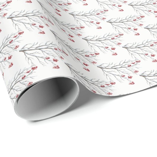 Weihnachts-Wrapping Paper-Winter Berry Geschenkpapier (Rolleneckpunkt)