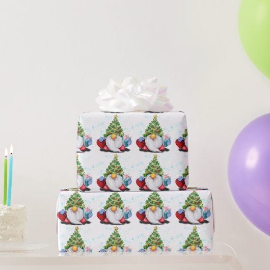 Weihnachts-Wrapping Paper wird mit einem Geschenk  Geschenkpapier (Partygeschenke)