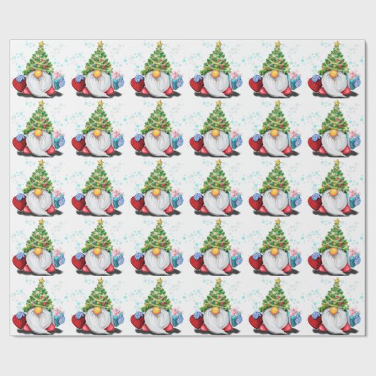 Weihnachts-Wrapping Paper wird mit einem Geschenk  Geschenkpapier (Flach)