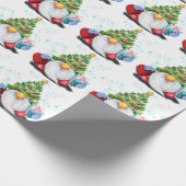 Weihnachts-Wrapping Paper wird mit einem Geschenk Geschenkpapier (Ecke)