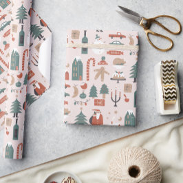 Weihnachts-Wrapping-Papier aus dem farbigen Weihna Geschenkpapier