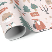 Weihnachts-Wrapping-Papier aus dem farbigen Weihna Geschenkpapier (Rolleneckpunkt)