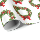 Weihnachts-Wrapping Papier Candy Cane Wreath Geschenkpapier (Rolleneckpunkt)