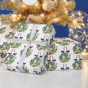 Weihnachts-Wrapping Papier Elf Pilz Geschenkpapier