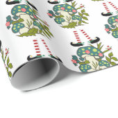 Weihnachts-Wrapping Papier Elf Pilz Geschenkpapier (Rolleneckpunkt)
