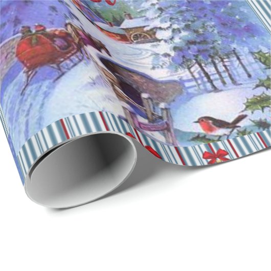 Weihnachts-Wrapping Papier Frohe Weihnachten Geschenkpapier (Rolleneckpunkt)