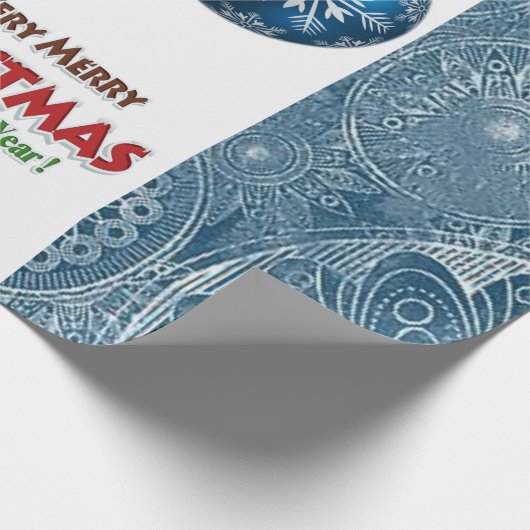 Weihnachts-Wrapping Papier Frohe Weihnachten Geschenkpapier (Ecke)