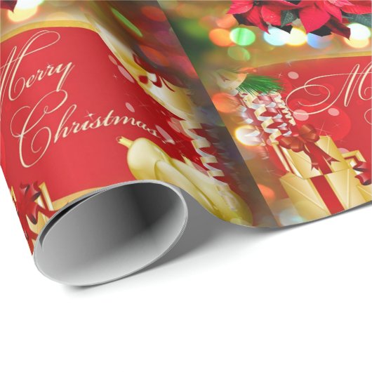 Weihnachts-Wrapping Papier Frohe Weihnachten Geschenkpapier (Rolleneckpunkt)