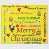 Weihnachts-Wrapping Papier Frohe Weihnachten Geschenkpapier (Flach)