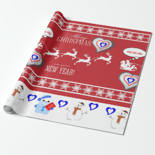 Weihnachts-Wrapping Papier frohe Weihnachten glück Geschenkpapier
