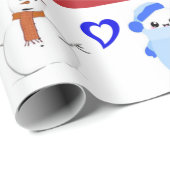 Weihnachts-Wrapping Papier frohe Weihnachten glück Geschenkpapier (Rolleneckpunkt)