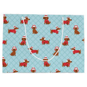 Weihnachts-Wrapping-Papier für die Weihnachtsfeier Große Geschenktüte (Rückseite)