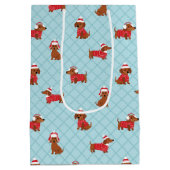 Weihnachts-Wrapping-Papier für die Weihnachtsfeier Mittlere Geschenktüte (Rückseite)