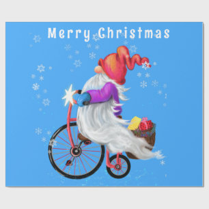 Weihnachts-Wrapping Papier Gnome mit Geschenken fü Geschenkpapier