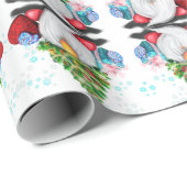 Weihnachts-Wrapping Papier Gnome mit Ihrem Geschen Geschenkpapier (Rolleneckpunkt)