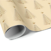 Weihnachts-Wrapping Papier-Gold Bäume Geschenkpapier (Rolleneckpunkt)