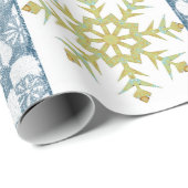 Weihnachts-Wrapping Papier Happy Holidays Schneefl Geschenkpapier (Rolleneckpunkt)